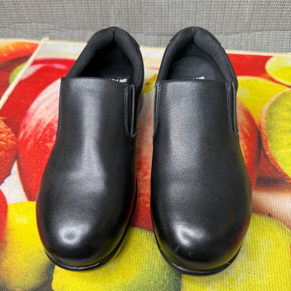 SR Max Womens Size 7 Black Albany Max Trax Leather Slip Resistant Loafer Shoes - Picture 2 of 8